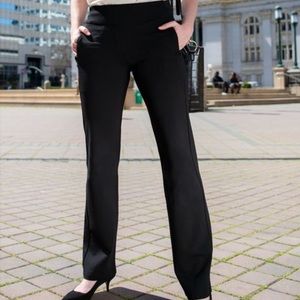 Betabrand black yoga dress pant 7-pocket medium